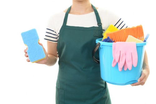 Office cleaning service in a Stockwell workplace with desks and reception area
