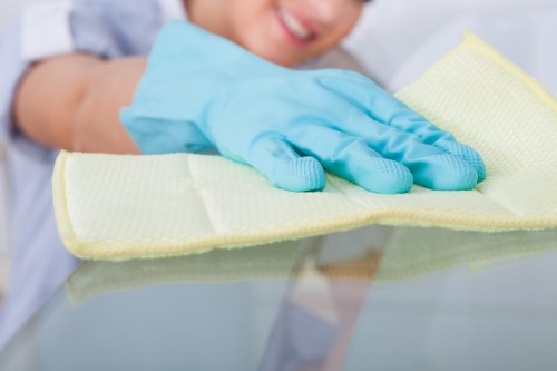 Fabric-safe curtain cleaning for a Stockwell commercial interior
