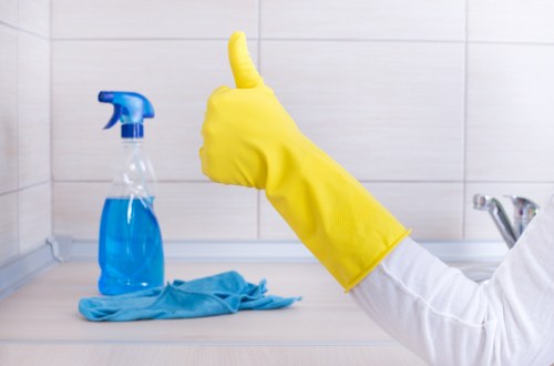 Professional cleaners working in a Stockwell home after tenancy change